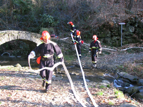 Esercitazione antincendio in grande stile a S. Maria Hoé