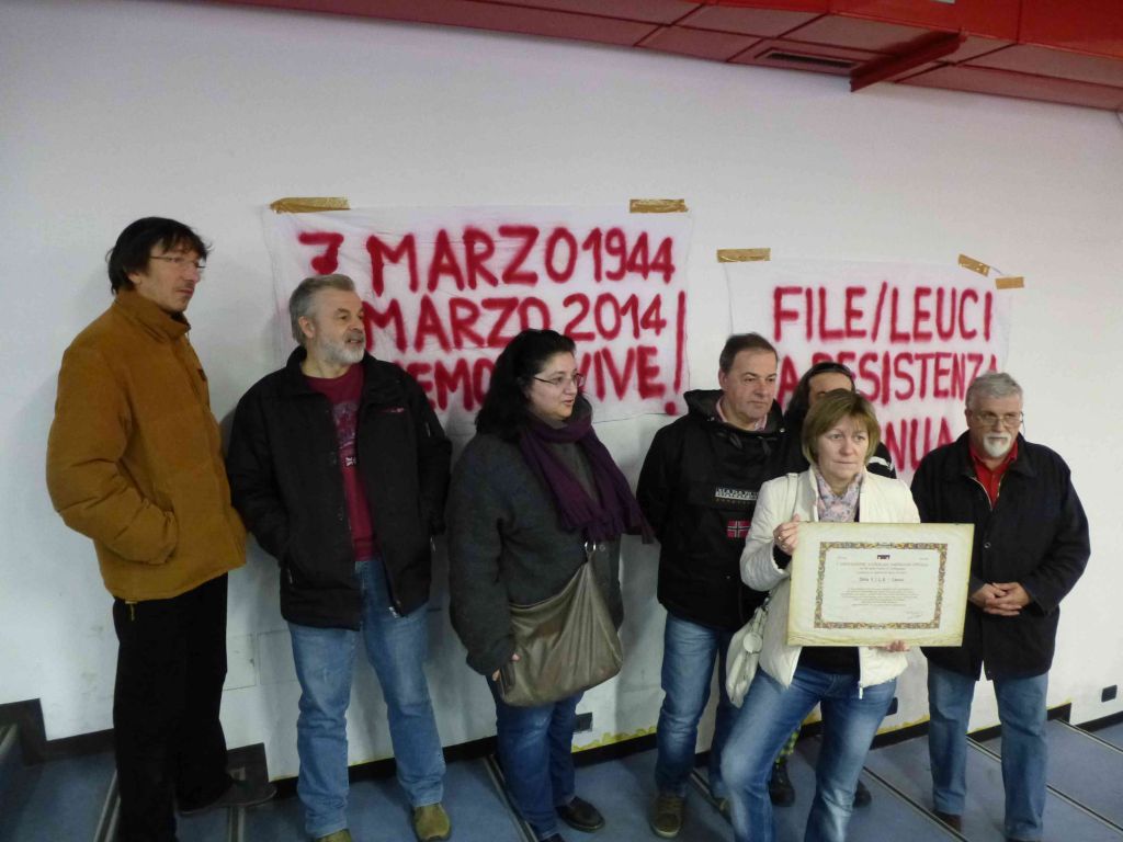 Anche una delegazione Leuci al corteo in ricordo dei caduti