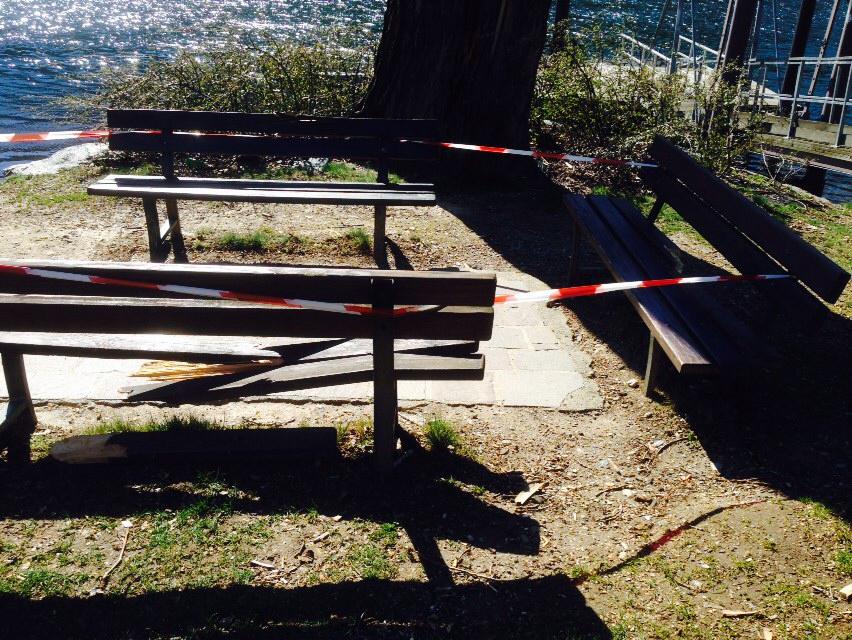 Pescarenico: panchine rotte. Vandalismi? Tutt’altro..