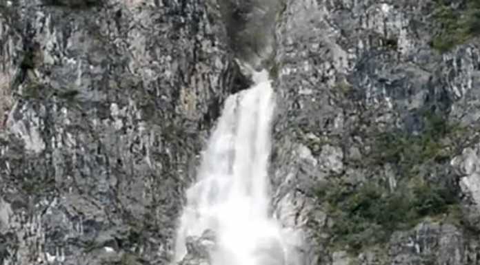 VIDEO – Con il maltempo di domenica è riapparsa la cascata di Pradello
