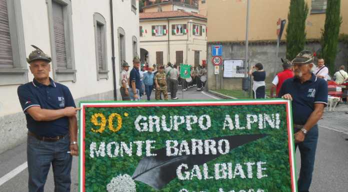 Alpini di Galbiate: 90 anni e non sentirli, che festa in paese