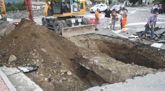 Dalla Regione 200 mila euro per la voragine di Cremeno