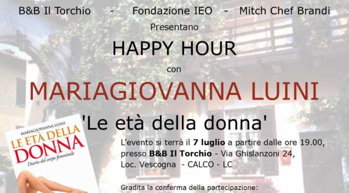 Happy hour contro il cancro lunedì 7 luglio a Calco