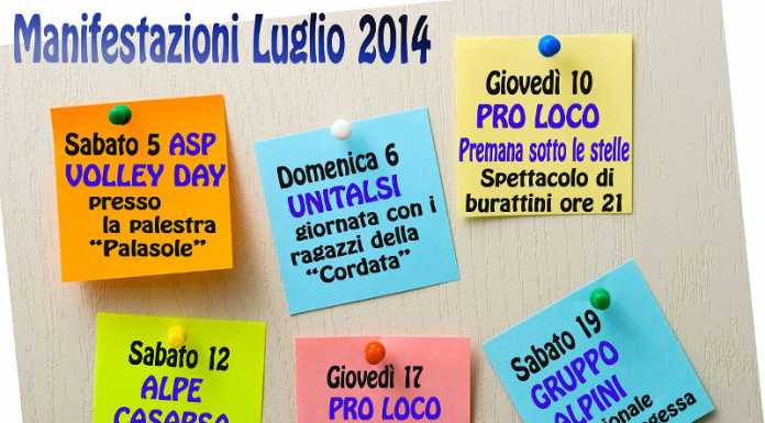 Premana, tutti gli appuntamenti estivi di luglio e agosto