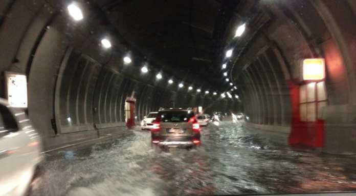 Nuova Lecco-Ballabio allagata e chiusa per un’ora verso sud