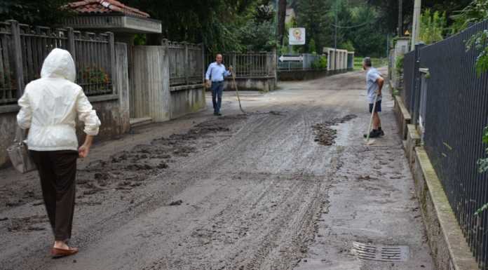 Oggiono: fango in strada, allagati box e anche la casa di riposo