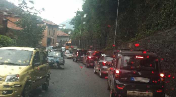Allagata la “nuova” Lecco – Ballabio, traffico in tilt sulla “vecchia”