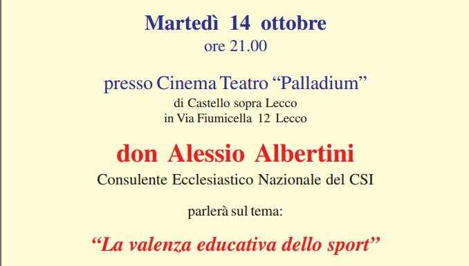 La valenza educativa dello sport: Don Albertini al Palladium