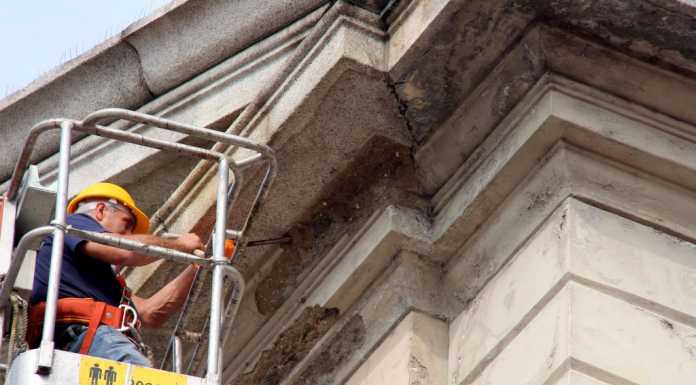 Crolla intonaco dalla Basilica, ora rimessa in sicurezza