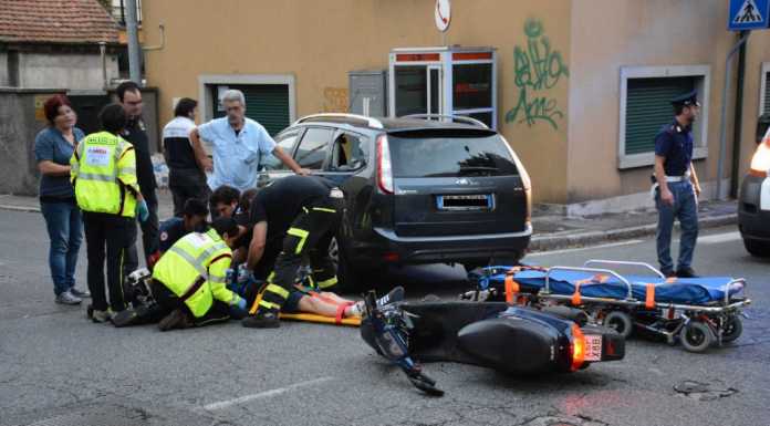 C.so Promessi Sposi: schianto in moto, 17enne in ospedale