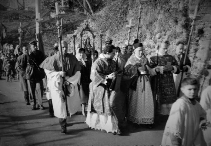 La Processione di Sant'Agata, a Tremenico, in una foto d'archivio