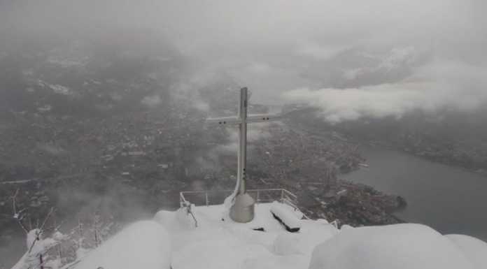 Foto: il San Martino innevato, uno sguardo suggestivo su Lecco