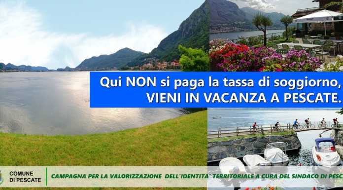 Pescate, niente tassa di soggiorno. Il sindaco: “Vieni in vacanza qui”