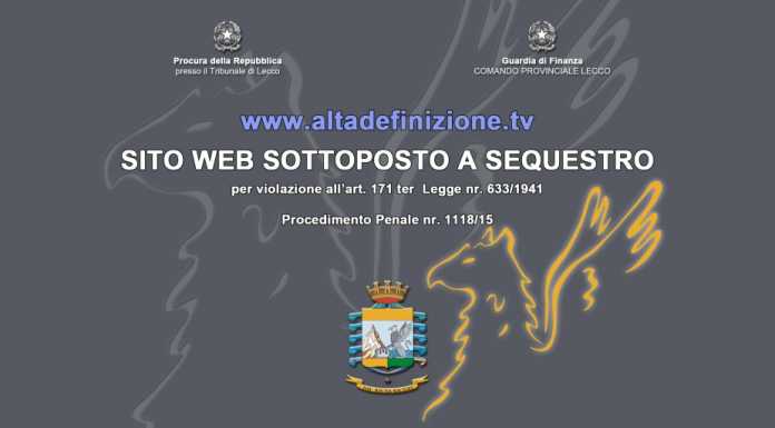 Film in streaming? La GdF di Lecco chiude altadefinizione.tv