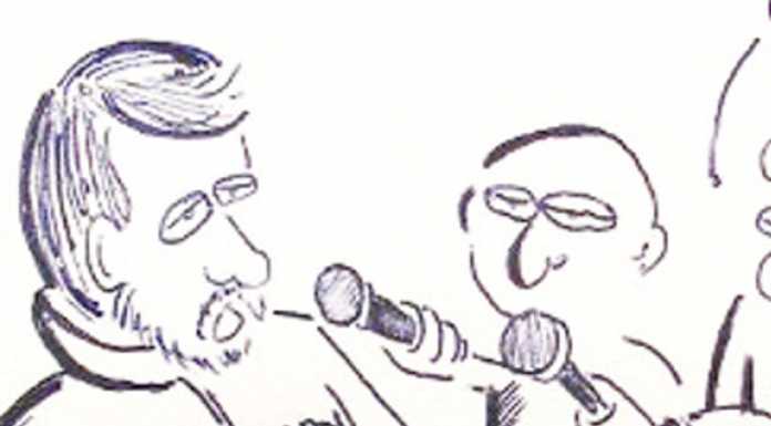 Vignetta. Giò punta la matita sul segretario della Lega Matteo Salvini