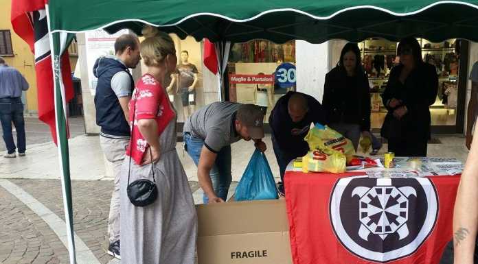 CasaPound: raccolta cibo in favore degli italiani in difficoltà