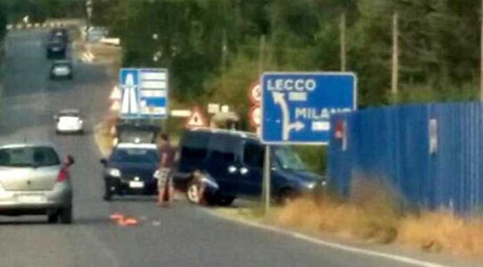 Suello: scontro tra auto e bici, ciclista trasportato in ospedale
