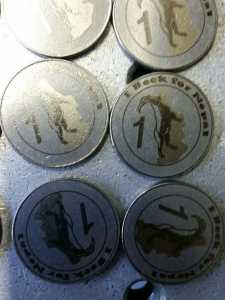 Le speciali monete create per l'evento