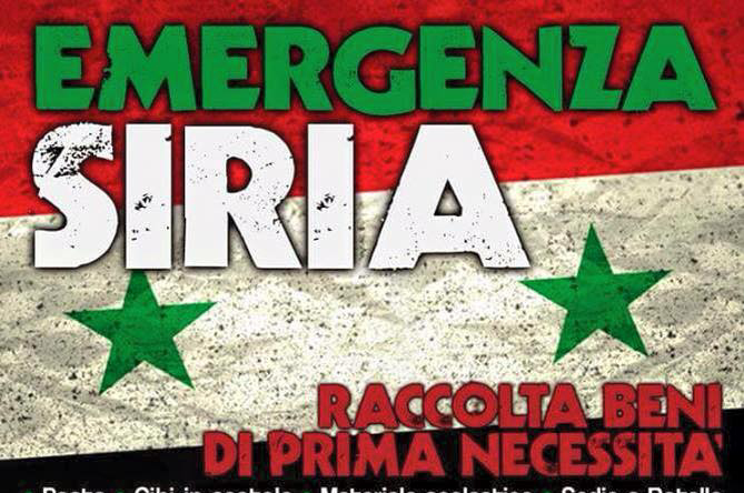 Casapound: anche a Lecco raccolta umanitaria per la Siria