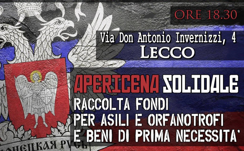 Lecco. Aperitivo solidale per le popolazioni del Donbass