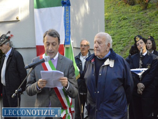 Da sinistra: Cesare Valsecchi e il patriota Della Vedova