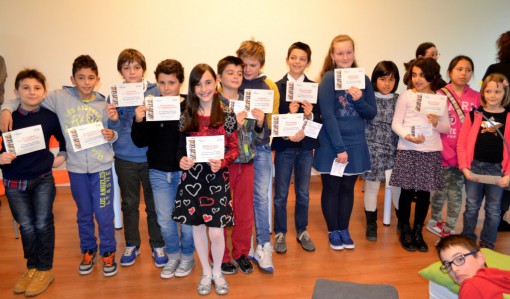 I giovanissimi protagonisti del concorso di poesia 2015 intitolato a Riccardo Zelioli.