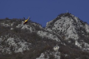 Franano alcune rocce sul sentiero per il San Martino