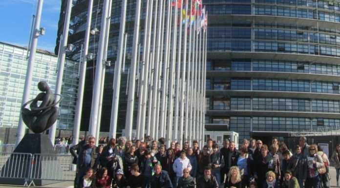 Alunni di terza media e docenti da Abbadia a Strasburgo