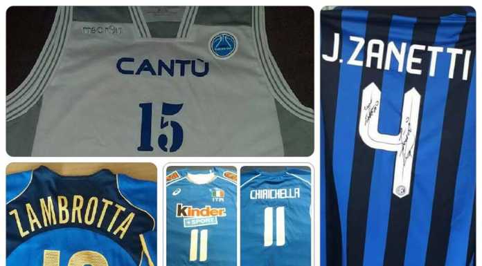 Magliette dei campioni all’asta per “Quelli che con Luca”