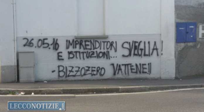 Scritte contro Bizzozero, imbrattata la sede della Calcio Lecco