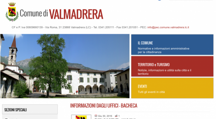 Valmadrera, nuova veste per il sito internet del Comune