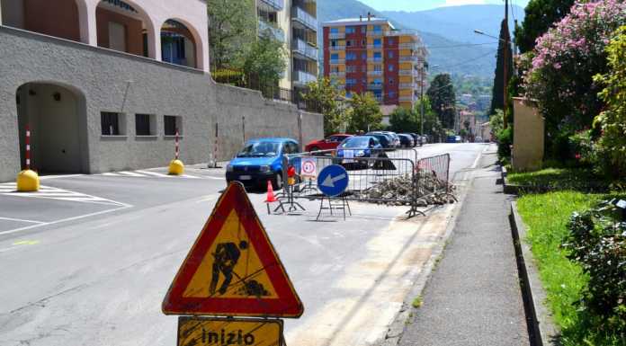 Lavori a Mandello. Senso unico in via Risorgimento da lunedì