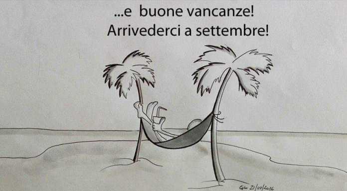 Vignetta. Buone vacanze e arrivederci a settembre da Giò