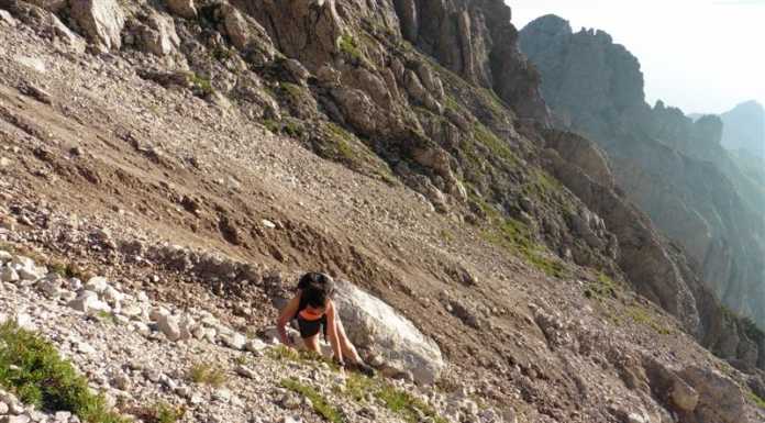 Grignetta. Frana anche in Val Scarettone: “mangiato” un pezzo di sentiero