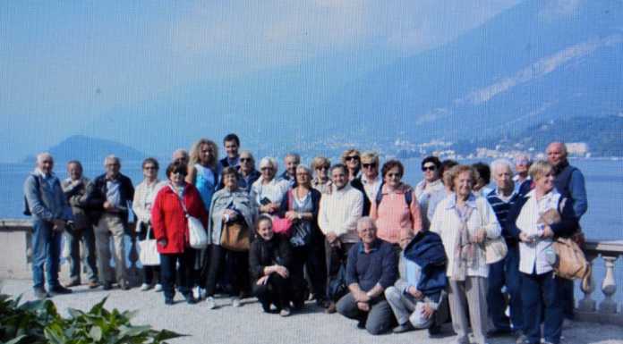 Soci dell’Aipa Lecco in gita sul lago tra ville e giardini