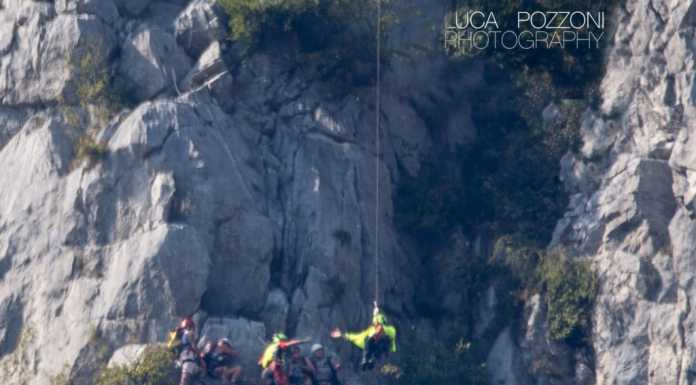 Soccorso in elicottero sulla ferrata del Medale (FOTO)