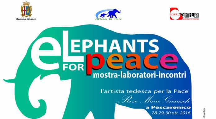 “Elephants for peace”, a Lecco il weekend dedicato alla cultura della pace