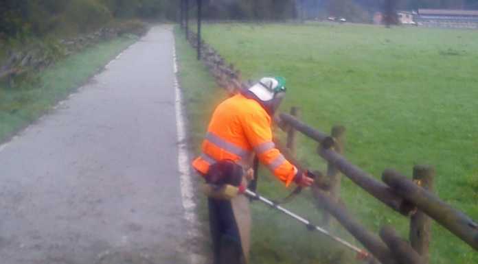 Valsassina. Taglio del verde lungo la ciclabile, al lavoro la Coop Sociale Solleva
