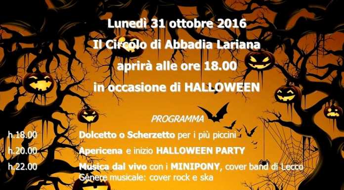 Circolo Arci Abbadia, “Halloween party” tra musica e… streghe