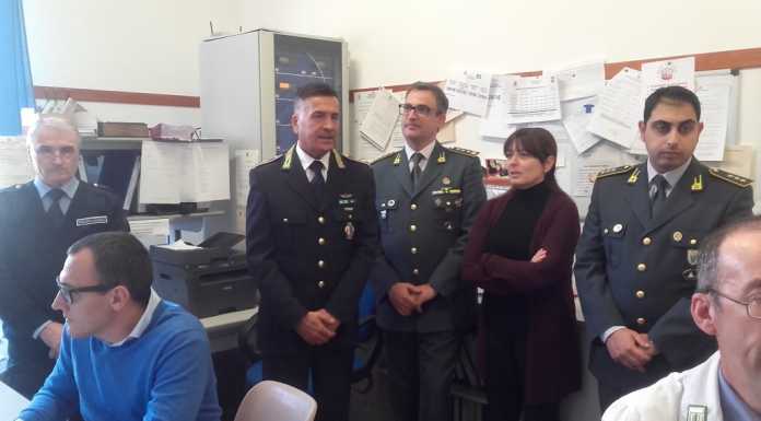 Il comandante della Gdf Dell’Anna in visita alla centrale di Polizia