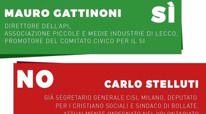 Referendum, martedì 29 un nuovo confronto a Maggianico