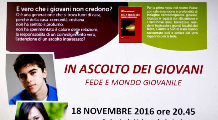 I giovani e la fede, se ne parla venerdì 18 al Collegio Volta di Lecco