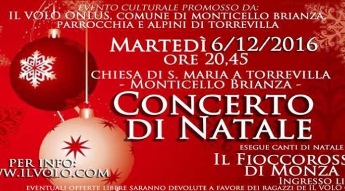 Concerto di Natale a Monticello con la onlus “Il Volo”