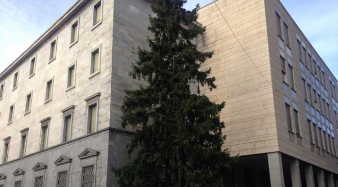 Lecco. In piazza Garibaldi è arrivato il grande albero di Natale