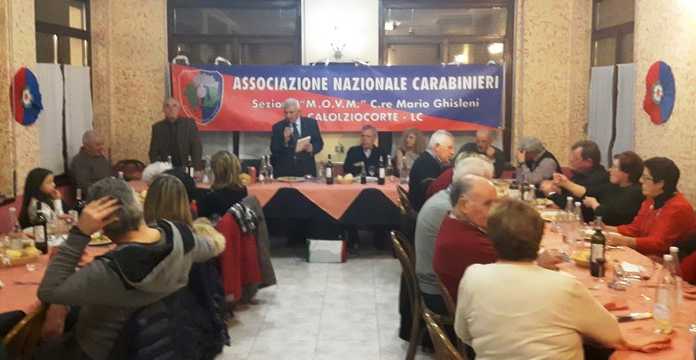 Associazione nazionale Carabinieri di Calolzio, in 45 alla cena sociale