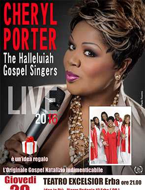 La cantante Cheryl Porter in concerto al Cine Teatro Excelsior