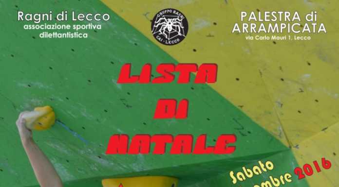 Sabato raduno boulder natalizio alla palestra dei Ragni