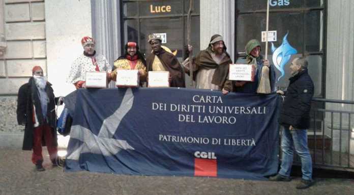 Befana e Re Magi della Filcams chiedono “pari diritti per tutti i lavoratori”