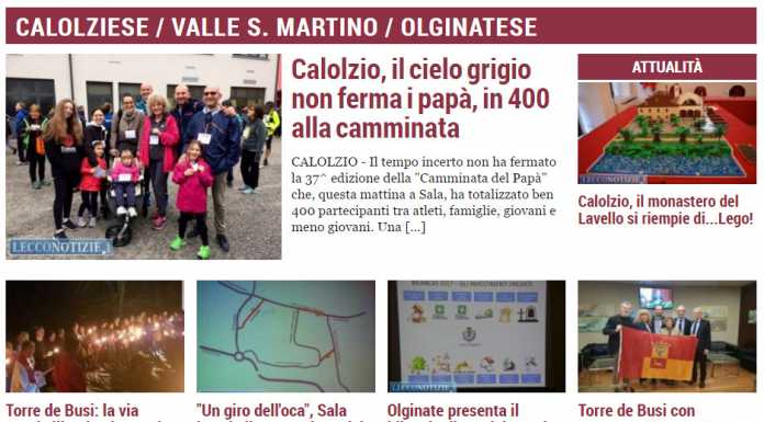 Lecconotizie.com si “allunga”: nasce la sezione Calolziese, Valle San Martino, Olginatese