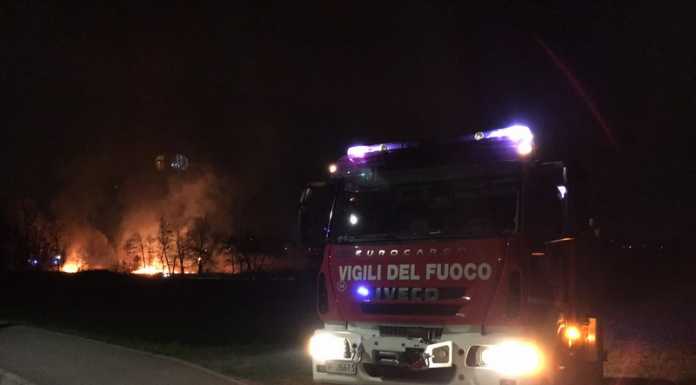 Bosisio, in fiamme il canneto. Rogo domato dai VVF